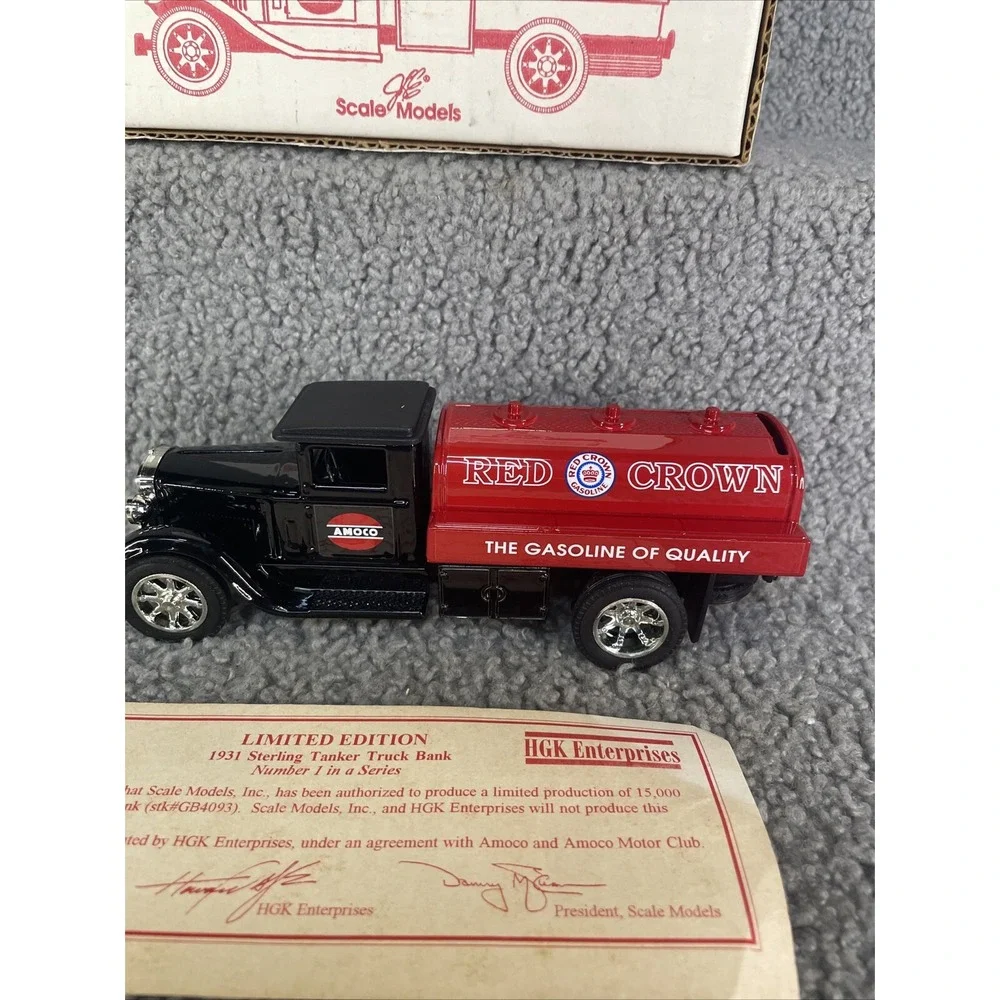 Vintage ERTL 1931 Amoco Sterling Tanker Truck  Bank‎ -Limited Edition- HGK Ent.